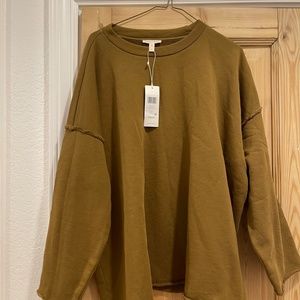 Eileen Fisher plus-size raw-edge top, never worn